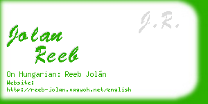 jolan reeb business card